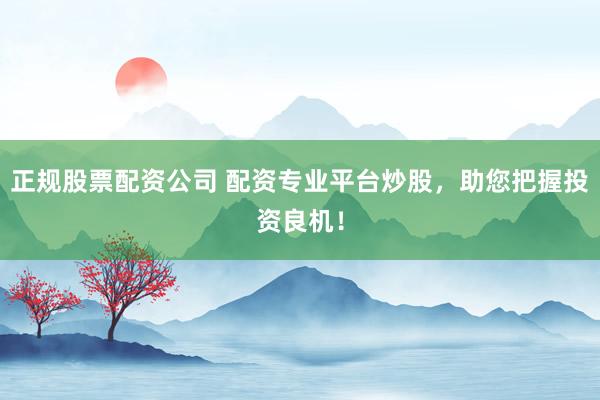 正规股票配资公司 配资专业平台炒股，助您把握投资良机！