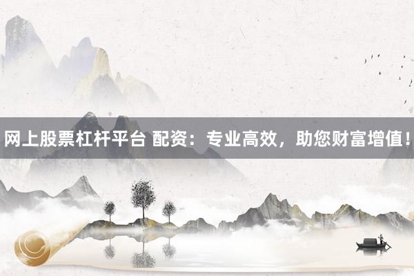 网上股票杠杆平台 配资：专业高效，助您财富增值！