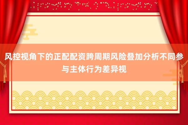 风控视角下的正配配资跨周期风险叠加分析不同参与主体行为差异视