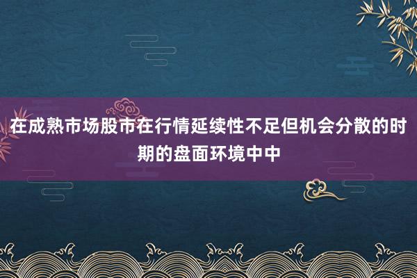 在成熟市场股市在行情延续性不足但机会分散的时期的盘面环境中中