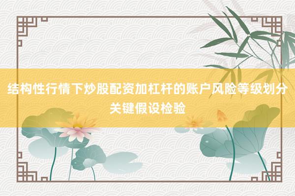 结构性行情下炒股配资加杠杆的账户风险等级划分关键假设检验