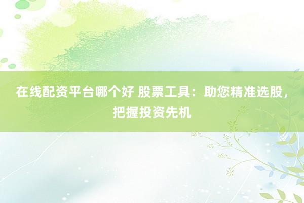 在线配资平台哪个好 股票工具：助您精准选股，把握投资先机