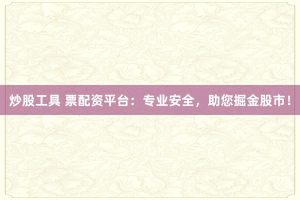 炒股工具 票配资平台：专业安全，助您掘金股市！